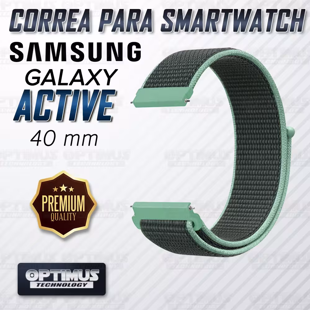 Banda tipo Velcro Tela suave para Reloj Smartwatch Samsung Galaxy Active 40mm | OPTIMUS TECHNOLOGY™ | CRR-VLC-ATV-40 |