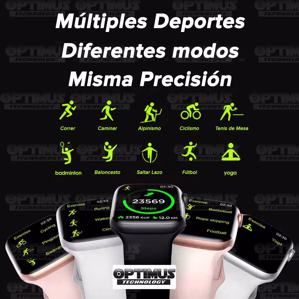 Smartwatch Reloj Inteligente W26 Serie 6 Mide Temperatura, Ritmo Cardíaco Compatible Android IOS OPTIMUS TECHNOLOGY™ - 6