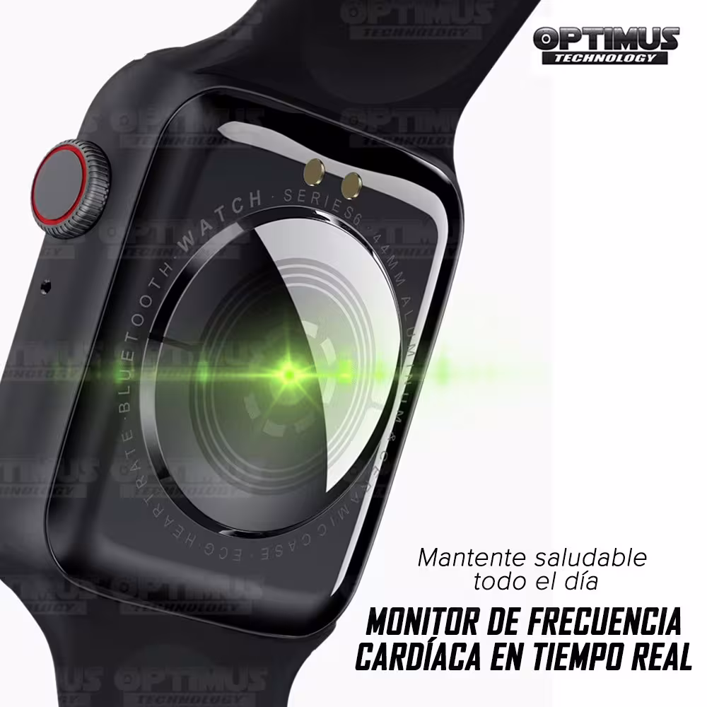 Smartwatch Reloj Inteligente W26 Serie 6 Mide Temperatura, Ritmo Cardíaco Compatible Android IOS OPTIMUS TECHNOLOGY™ - 8