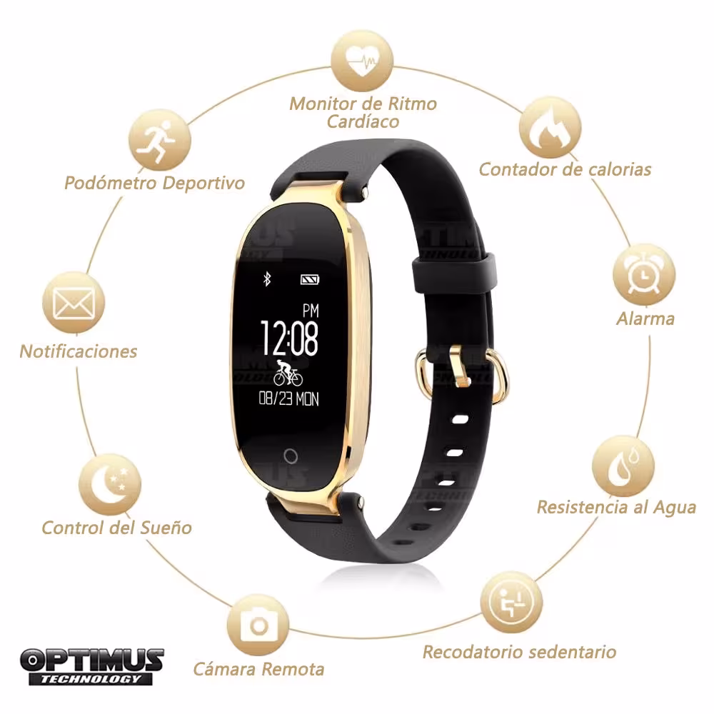 Pulsera Reloj Inteligente Smartwatch S3 Plus para Dama Frecuencia Cardíaca | OPTIMUS TECHNOLOGY™ | SW-S3-PLUS |