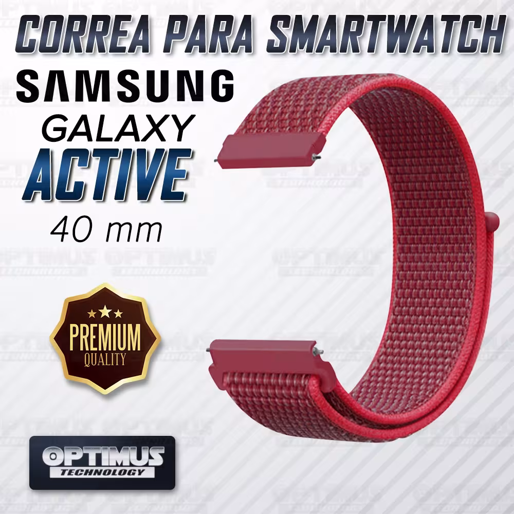 Banda tipo Velcro Tela suave para Reloj Smartwatch Samsung Galaxy Active 40mm | OPTIMUS TECHNOLOGY™ | CRR-VLC-ATV-40 |