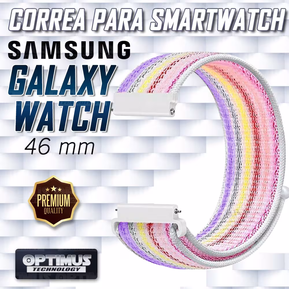 Banda tipo Velcro Tela suave para Reloj Smartwatch Samsung Galaxy Watch 46mm | OPTIMUS TECHNOLOGY™ | CRR-VLC-GW-46 |