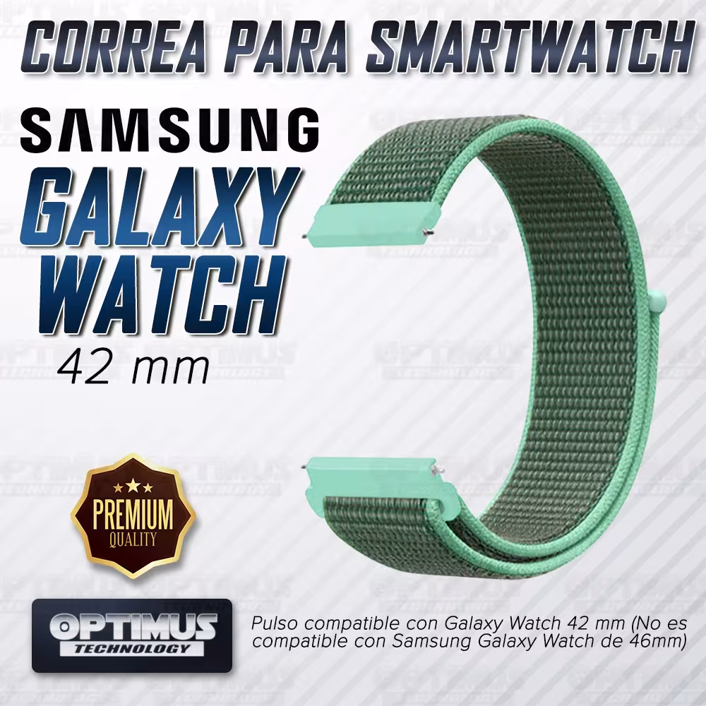 Banda tipo Velcro Tela suave para Reloj Smartwatch Samsung Galaxy Watch 42mm | OPTIMUS TECHNOLOGY™ | CRR-VLC-GW-42 |