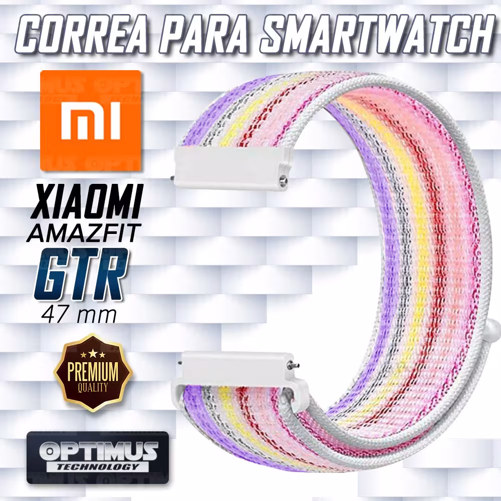 KIT Correa tipo velcro tela suave y Vidrio templado Reloj Smartwatch Xiaomi Amazfit Gtr OPTIMUS TECHNOLOGY™ - 27
