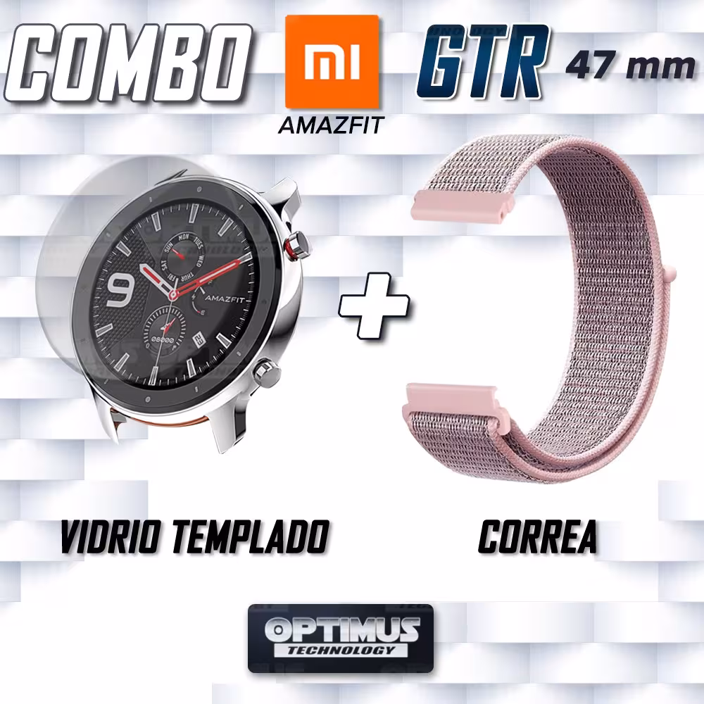 KIT Correa tipo velcro tela suave y Vidrio templado Reloj Smartwatch Xiaomi Amazfit Gtr OPTIMUS TECHNOLOGY™ - 30