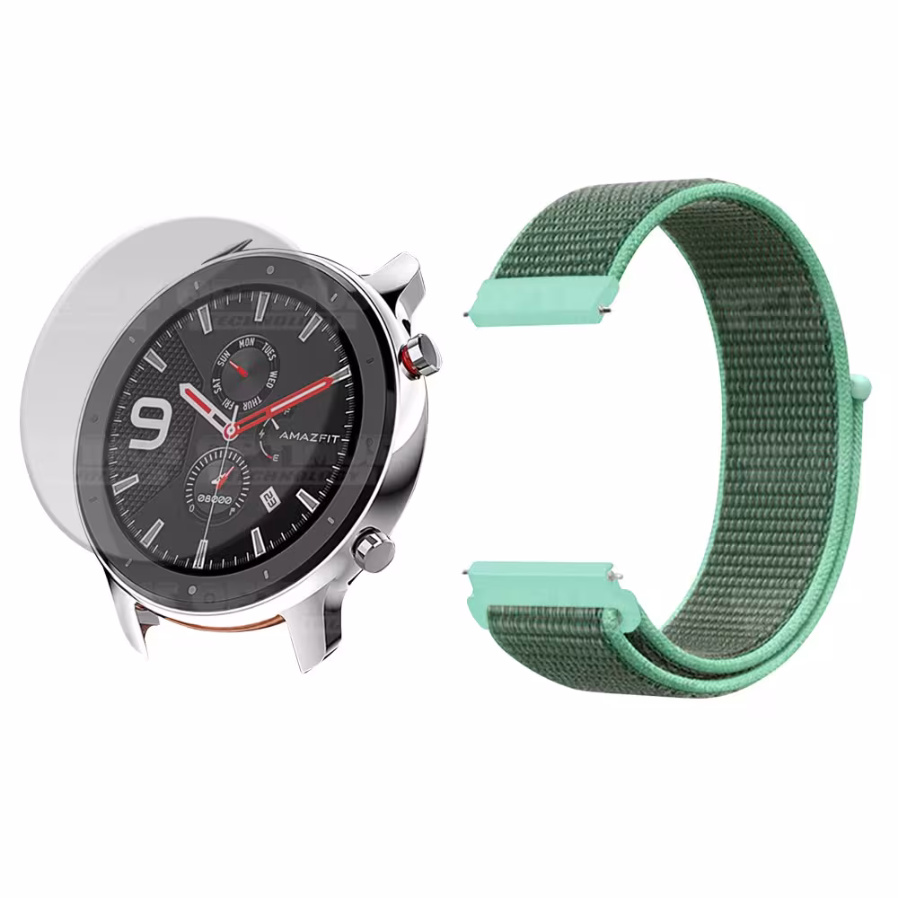 KIT Correa tipo velcro tela suave y Vidrio templado Reloj Smartwatch Xiaomi Amazfit Gtr OPTIMUS TECHNOLOGY™ - 37