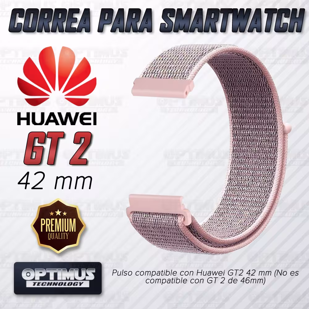 Banda tipo Velcro Tela suave para Reloj Smartwatch Huawei GT 2 42mm | OPTIMUS TECHNOLOGY™ | CRR-VLC-GT2-42 |