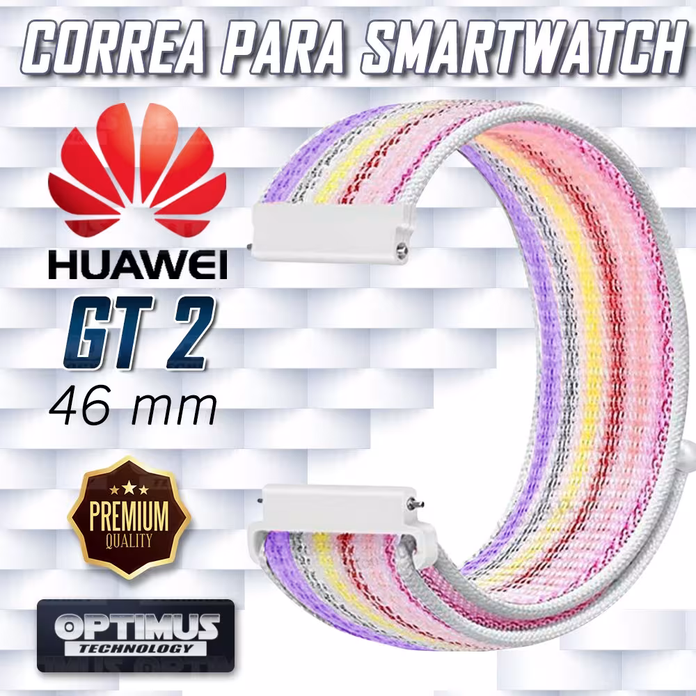 Banda Correa tipo Velcro Tela Suave para Huawei GT 2 46mm | OPTIMUS TECHNOLOGY™ | CRR-VLC-GT2-46 |
