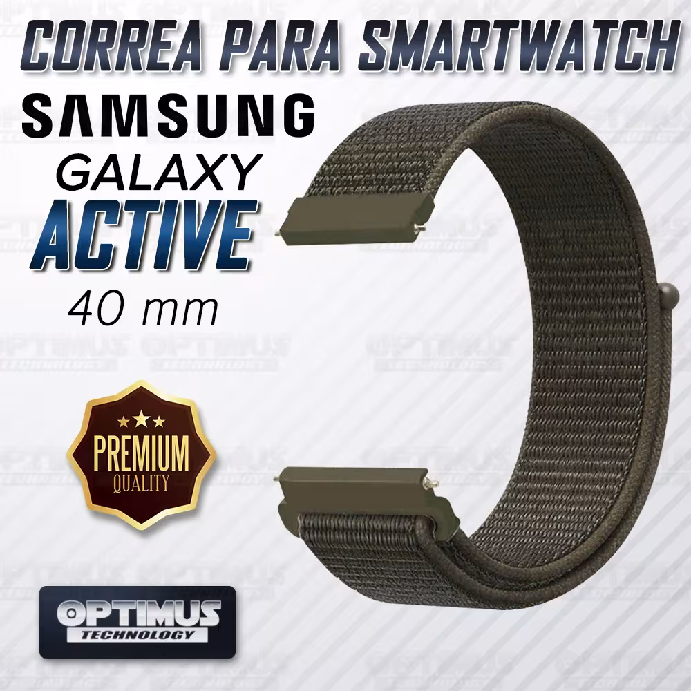 Banda tipo Velcro Tela suave para Reloj Smartwatch Samsung Galaxy Active 40mm | OPTIMUS TECHNOLOGY™ | CRR-VLC-ATV-40 |