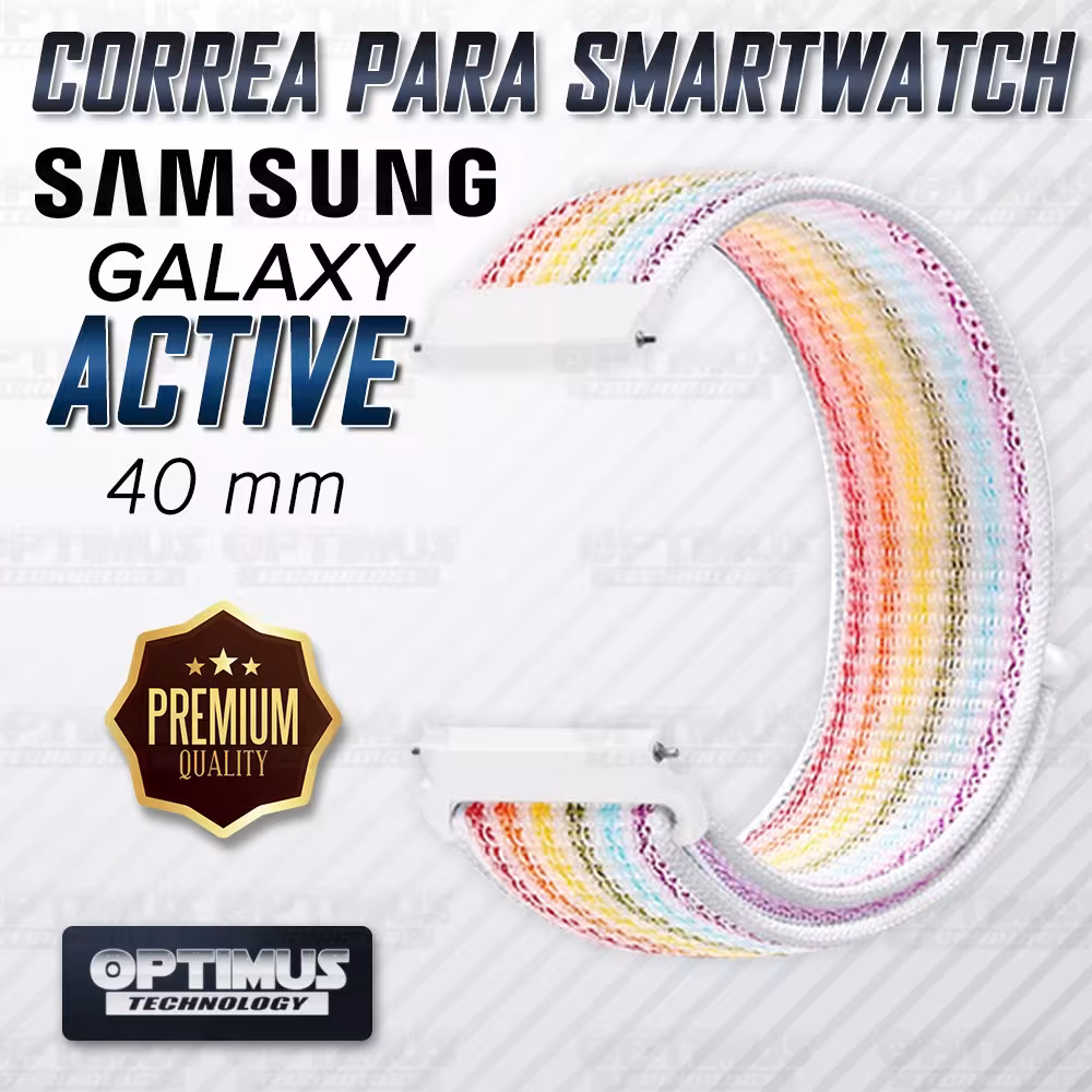 Banda tipo Velcro Tela suave para Reloj Smartwatch Samsung Galaxy Active 40mm | OPTIMUS TECHNOLOGY™ | CRR-VLC-ATV-40 |
