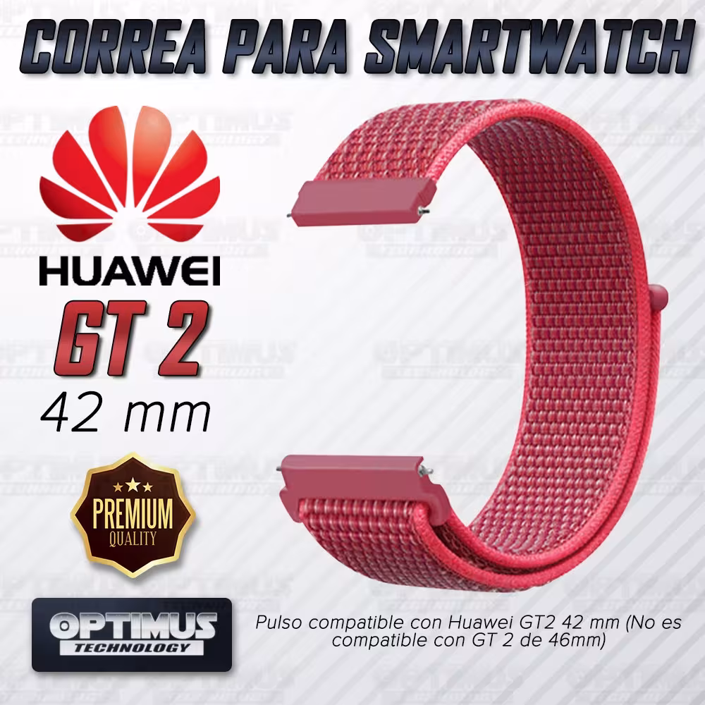 Banda tipo Velcro Tela suave para Reloj Smartwatch Huawei GT 2 42mm | OPTIMUS TECHNOLOGY™ | CRR-VLC-GT2-42 |