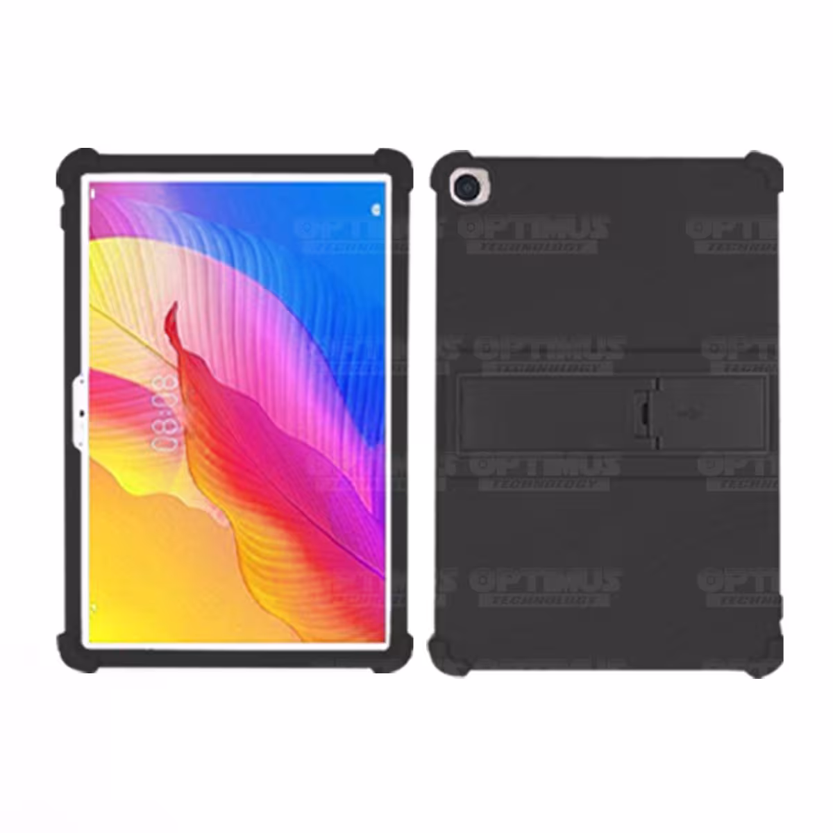 Kit Vidrio templado y Estuche Protector de goma antigolpes con soporte Tablet Huawei matepad T10S OPTIMUS TECHNOLOGY™ - 7