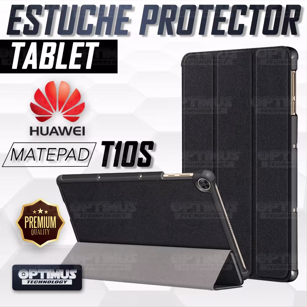 Kit Vidrio templado + Case Forro Protector + Teclado y Mouse Ratón Bluetooth para Tablet Huawei Matepad T10S OPTIMUS TECHNOLOGY™