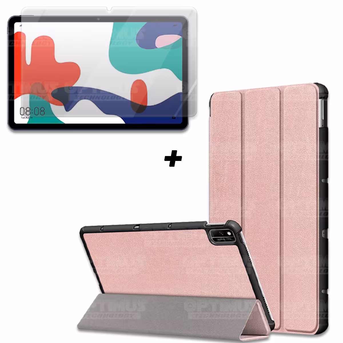 Kit Vidrio Cristal Templado Y Estuche Case Protector para Tablet Huawei matepad 10.4 OPTIMUS TECHNOLOGY™ - 4