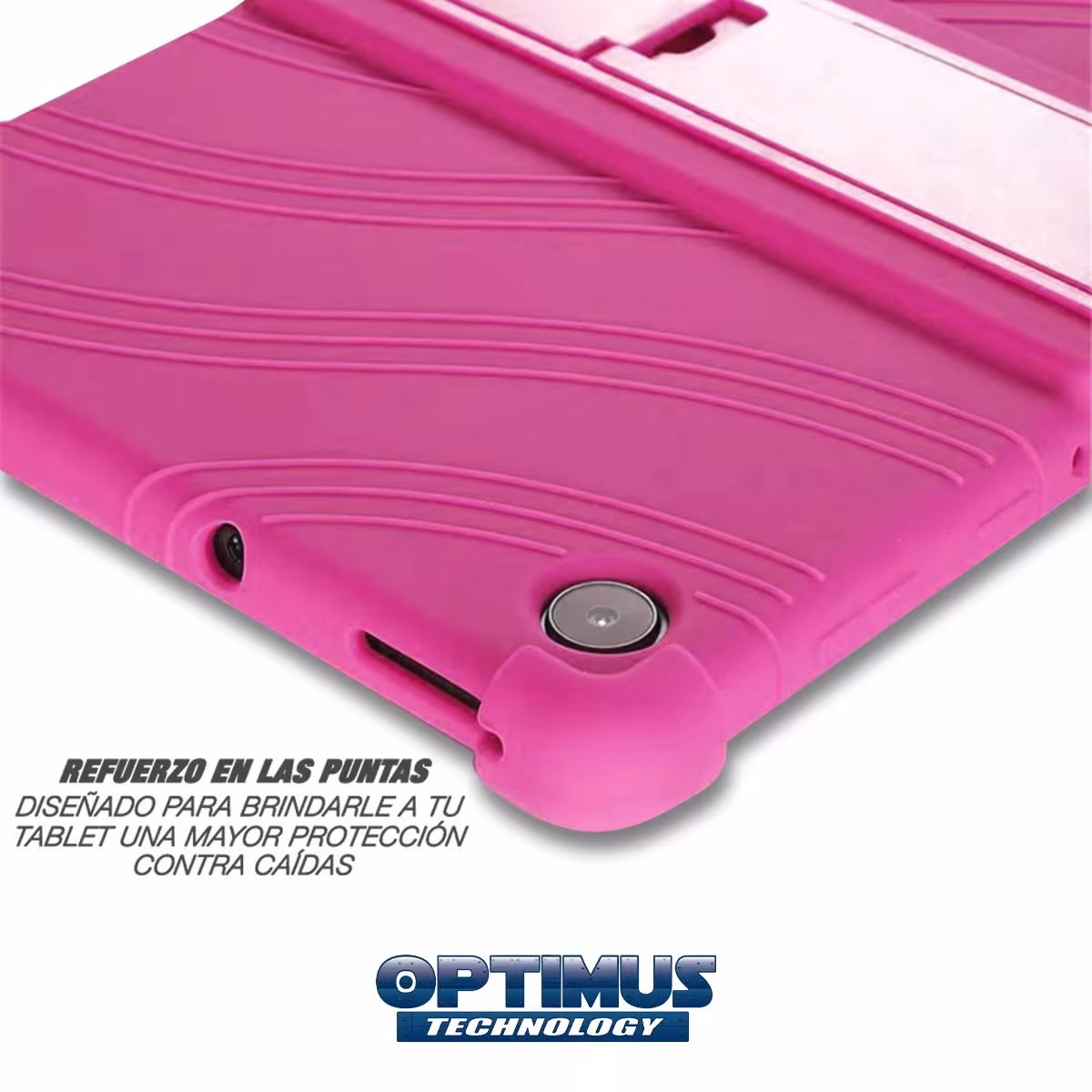 Estuche Case protector de goma Tablet Lenovo m10 plus tb-x606f Anti golpes con soporte OPTIMUS TECHNOLOGY™ - 15