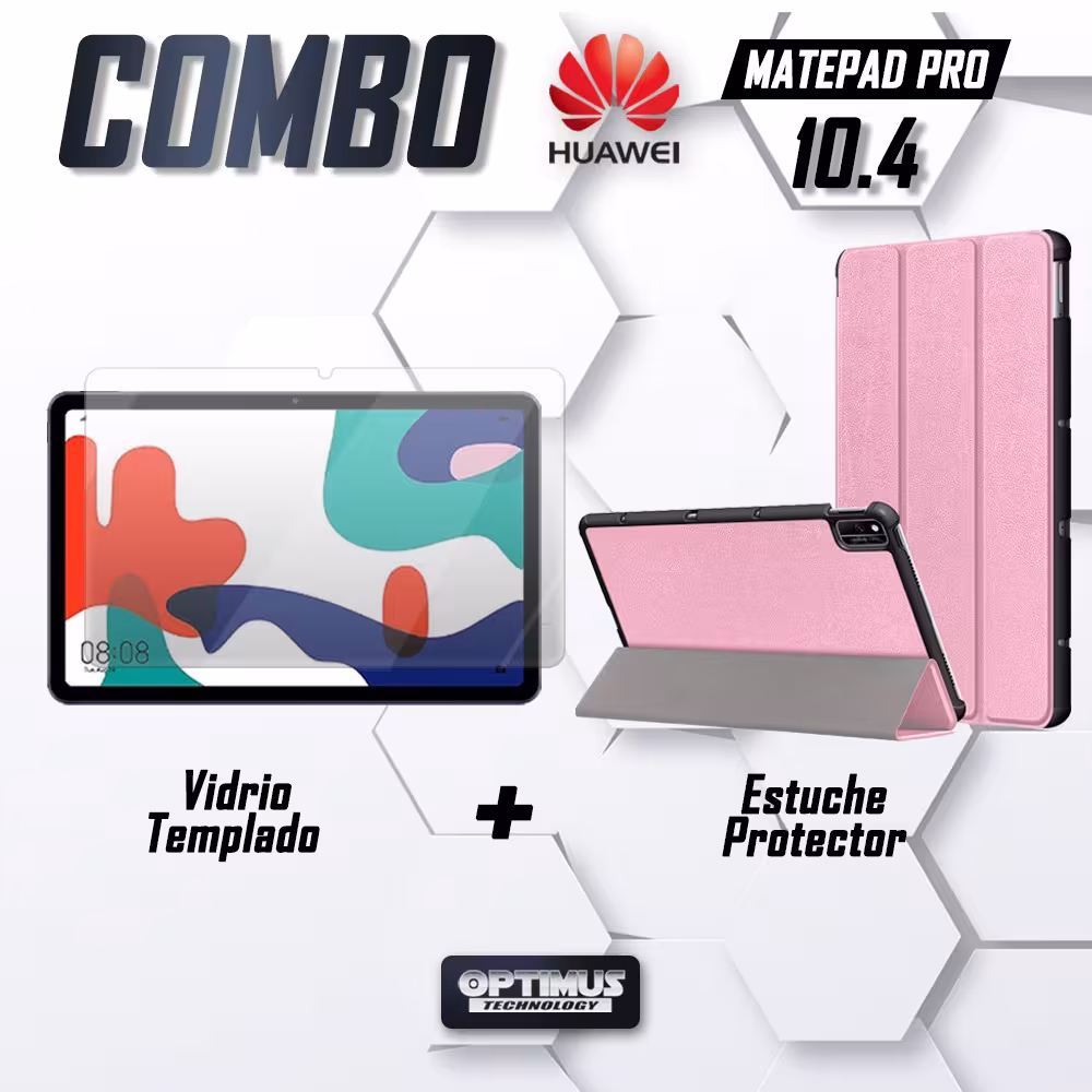 Kit Vidrio Cristal Templado Y Estuche Case Protector para Tablet Huawei matepad 10.4 OPTIMUS TECHNOLOGY™ - 11