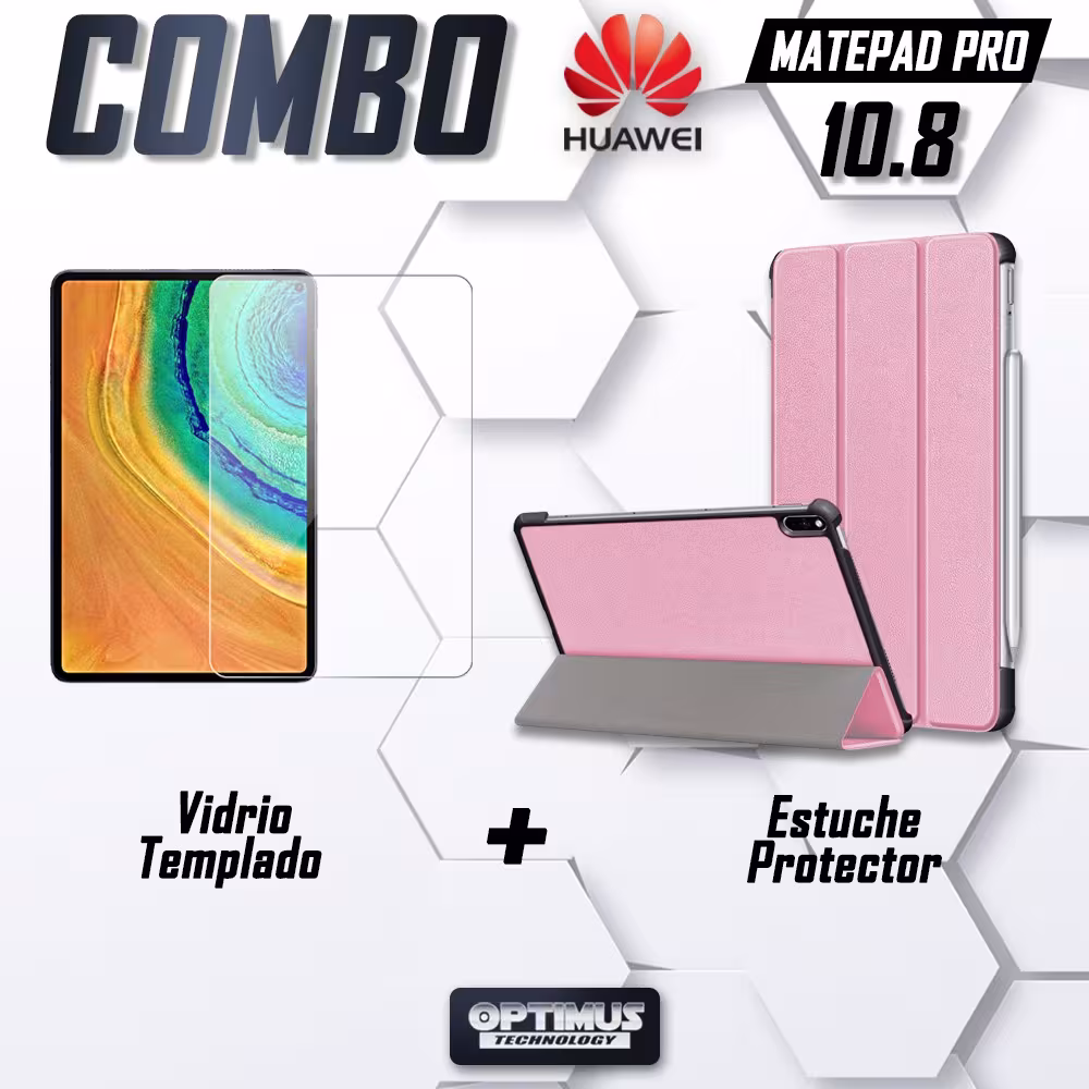 Kit Vidrio Cristal Templado Y Estuche Case Protector para Tablet Huawei Matepad Pro 10.8 OPTIMUS TECHNOLOGY™ - 8