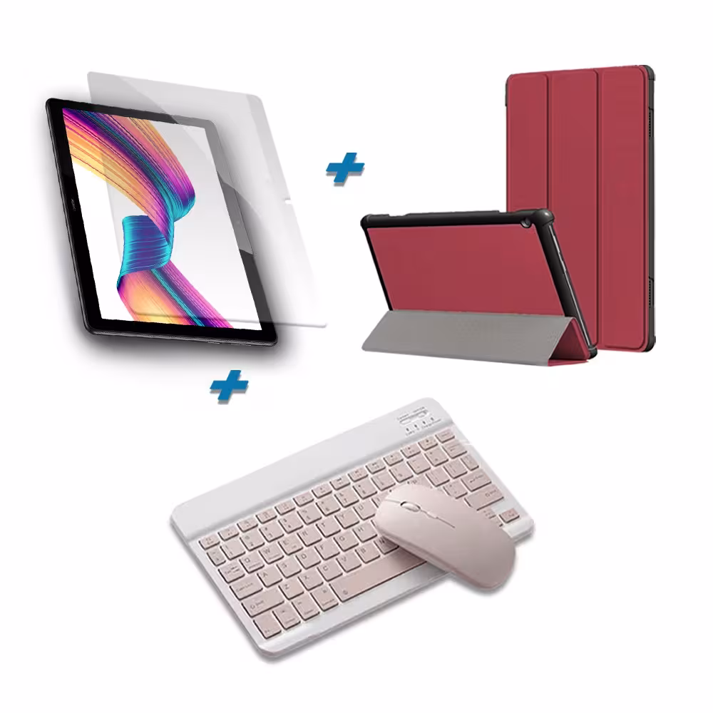 Kit Vidrio templado + Case Forro Protector + Teclado y Mouse Ratón Bluetooth para Tablet Huawei T3-10 OPTIMUS TECHNOLOGY™ - 34