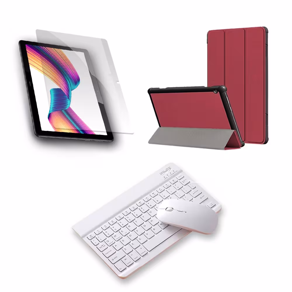Kit Vidrio templado + Case Forro Protector + Teclado y Mouse Ratón Bluetooth para Tablet Huawei T3-10 OPTIMUS TECHNOLOGY™ - 16