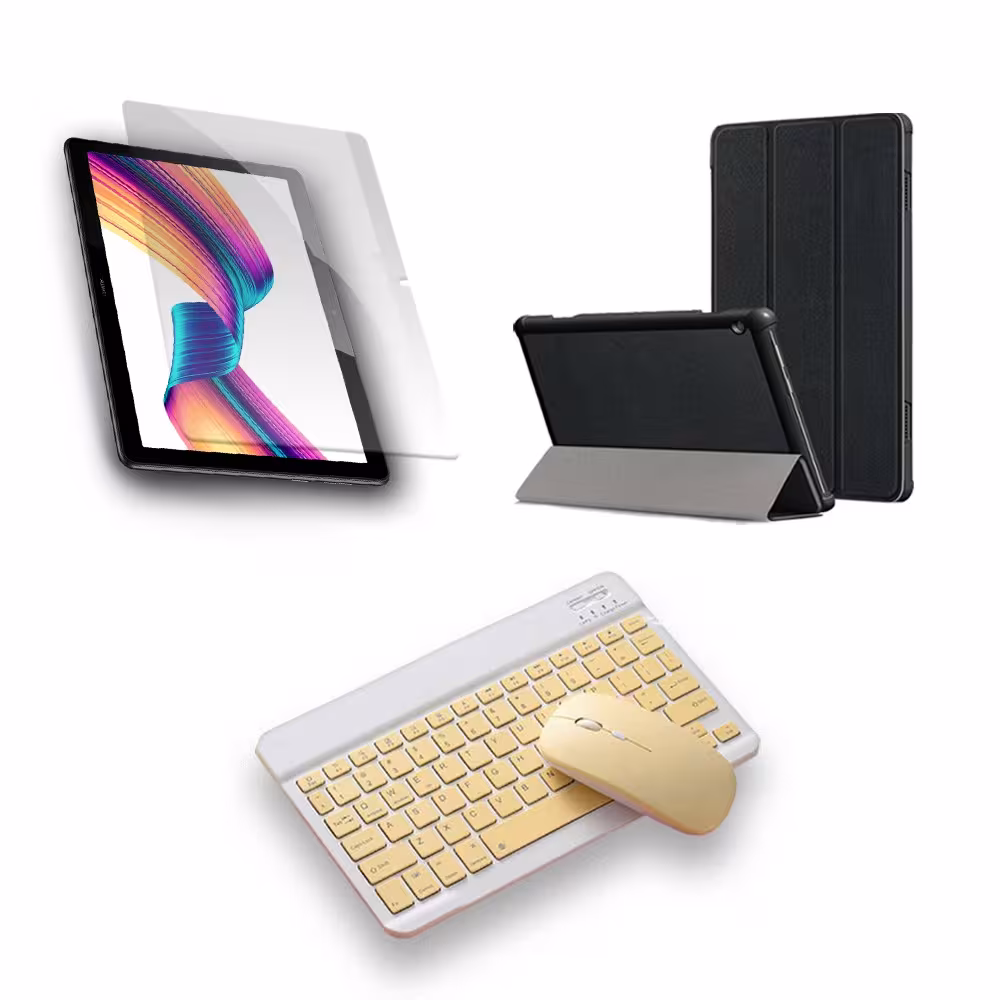 Kit Vidrio templado + Case Forro Protector + Teclado y Mouse Ratón Bluetooth para Tablet Huawei T3-10 OPTIMUS TECHNOLOGY™ - 26