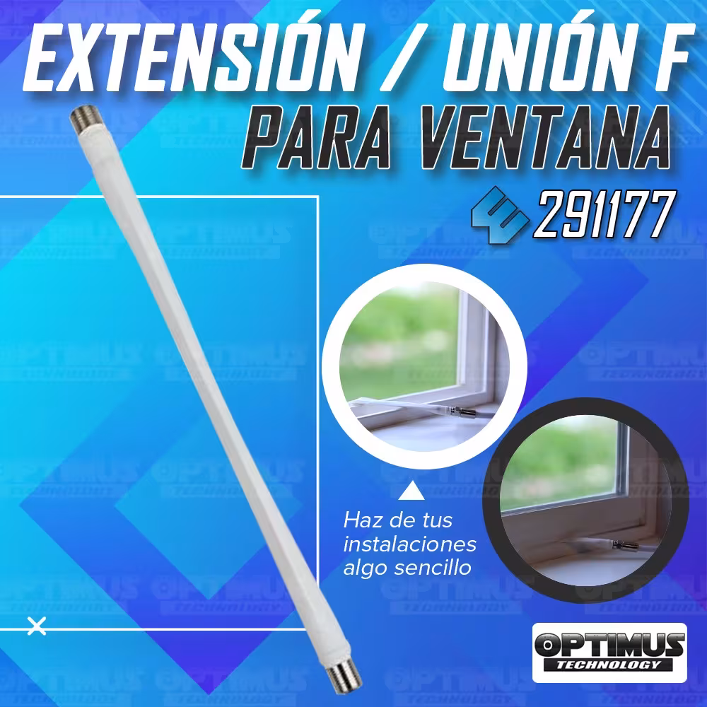 Cable de Extensión / Unión para pasar a través de la ventana Conector F-Hembra Wilson 291177 - Instalaciones WILSONPRO/WILSON EL