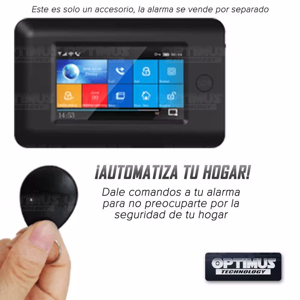 Accesorio para alarma - Tarjeta Llavero RFID inalámbrica para alarmas de frecuencias 433 MHz | OPTIMUS TECHNOLOGY™ | TRJ-RFID |