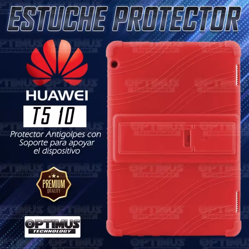 Kit Vidrio templado + Estuche Protector Goma + Teclado y Mouse Ratón Bluetooth para Tablet Huawei T5-10 OPTIMUS TECHNOLOGY™ - 10