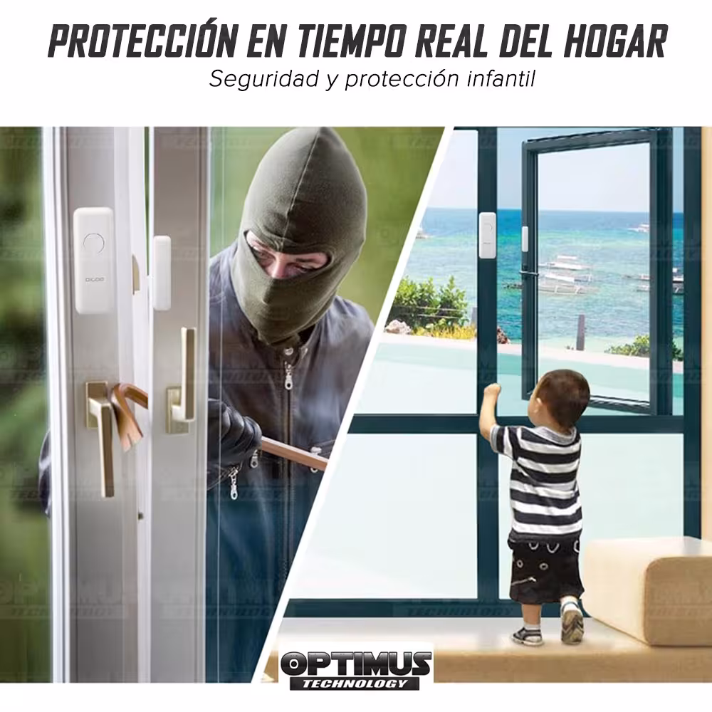 Seguridad - Sensor Detector Magnético para puertas o ventanas Digoo GSM para Alarmas de 433 MHz OPTIMUS TECHNOLOGY™ - 4