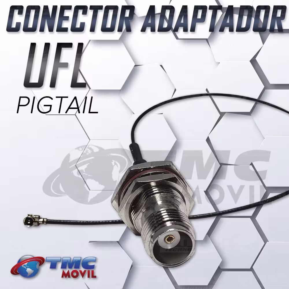 Conector PIGTAIL U.FL Hembra a TNC Hembra (UFL Female a TNC Female) Para Equipos de Telemetría / Monitoreo TMC MOVIL - 2