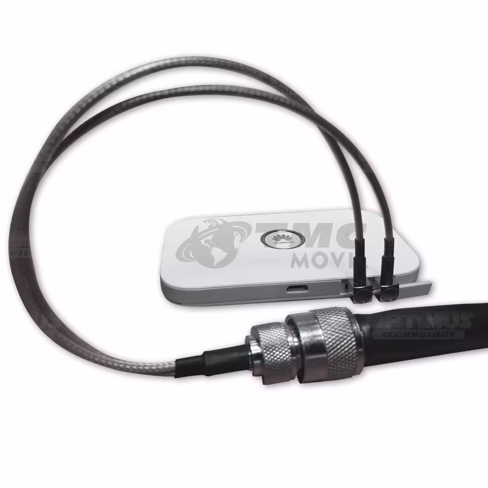 Conector Pigtail MIMO x2 TS9 para modem Internet Mifi 4G LTE (Huawei E5573s-508 - e5377) / Equipos de Telemetria TMC MOVIL - 1