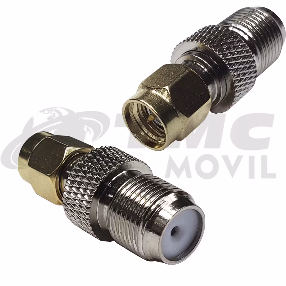 Conector Convertidor F Hembra A Sma Macho Para Amplificador de señal celular / Modem de Internet | TMC MOVIL | CNT-F-HTOSMA |
