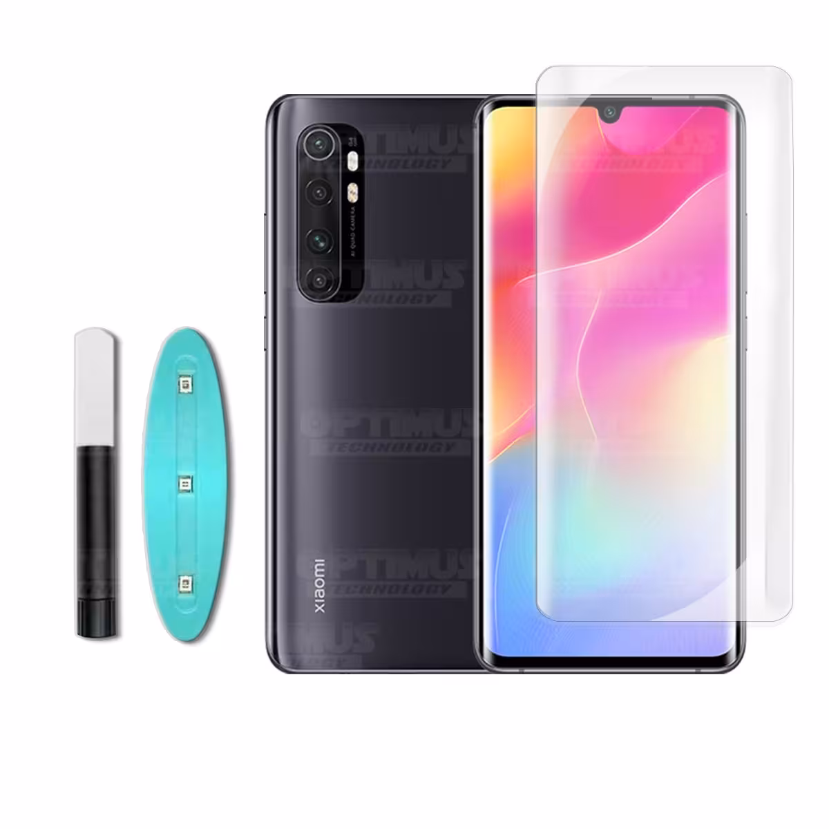 Vidrio templado Protector UV Dispersión Liquida para Xiaomi Mi Note 10 Lite | OPTIMUS TECHNOLOGY™ | VTPUV-XMI-NT-10-LTE |