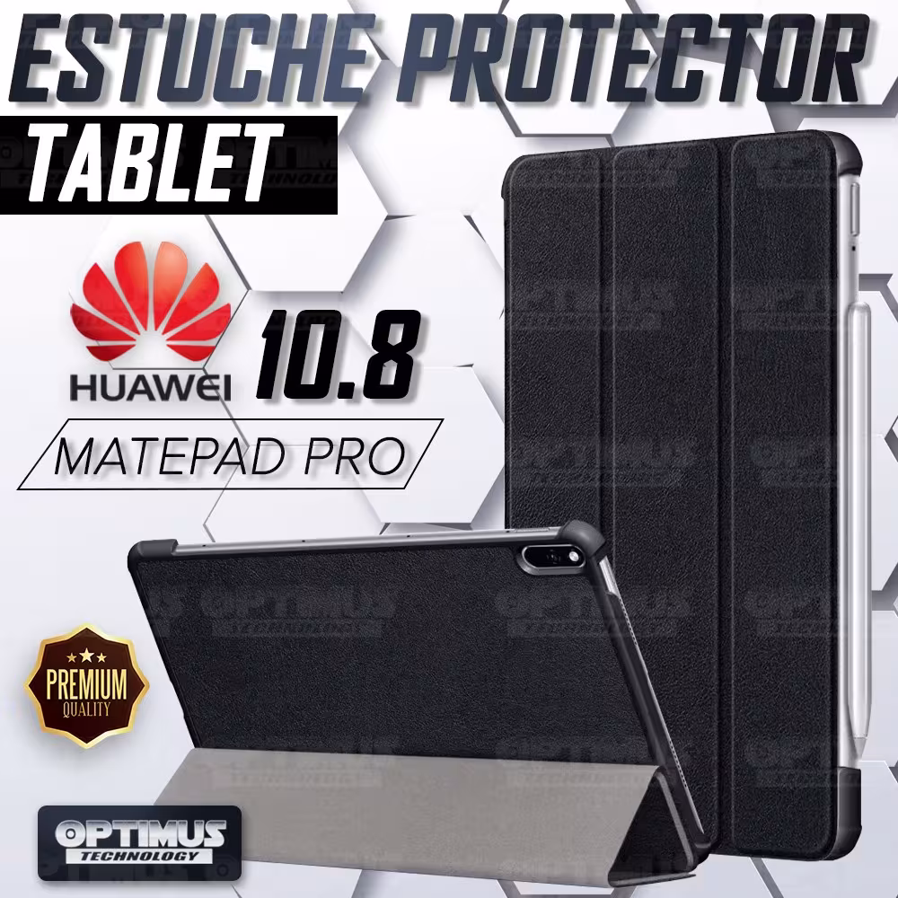Kit Vidrio templado + Case Forro Protector + Teclado y Mouse Ratón Bluetooth para Tablet Huawei Matepad Pro 10.8 OPTIMUS TECHNOL