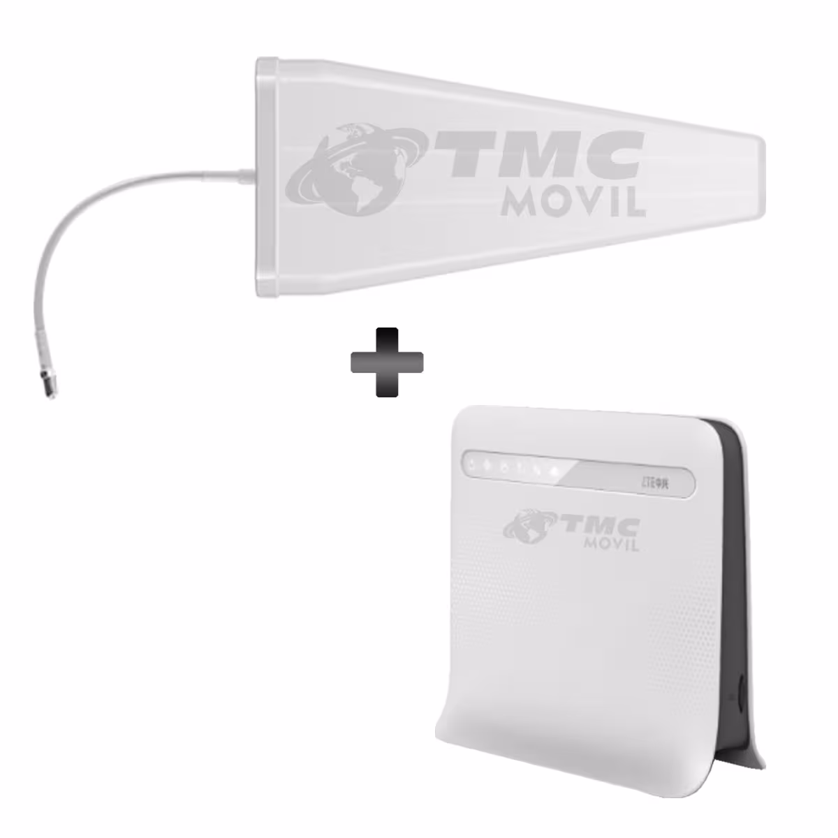 KIT Antena Amplificadora De Señal Zona Rural TMC Plus Cuatriband 65dB y Enrutador Modem ZTE MF253V OPTIMUS TECHNOLOGY™ - 1