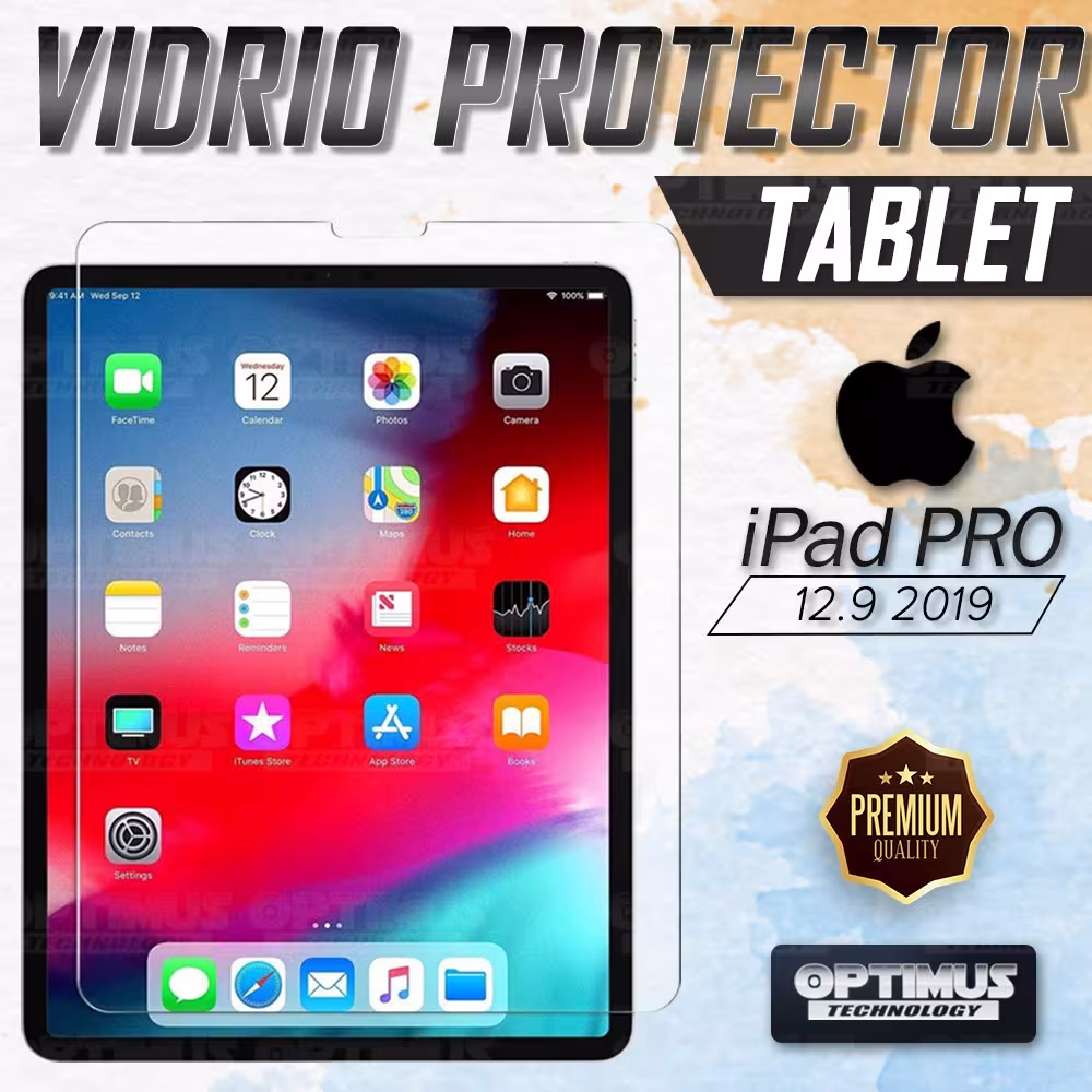 Vidrio Cristal Templado Tablet iPad Pro 12.9 2019 - 2020 | OPTIMUS TECHNOLOGY™ | VTP-IPD-12.9-19 |