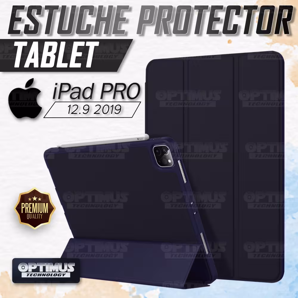 Kit Vidrio Templado Matte Glass Y Estuche Case Protector con portalápiz Tablet iPad Pro 12.9 2019 OPTIMUS TECHNOLOGY™ - 7