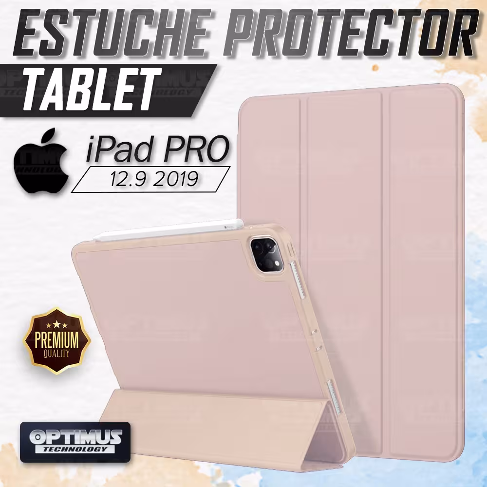 Kit Vidrio Templado Matte Glass Y Estuche Case Protector con portalápiz Tablet iPad Pro 12.9 2019 OPTIMUS TECHNOLOGY™ - 3