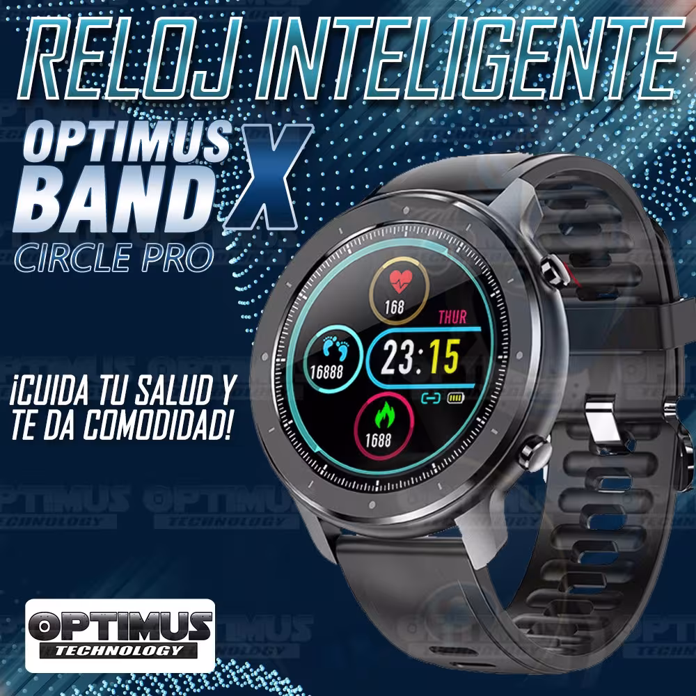 Smartwatch F12 Reloj Inteligente Optimus band X Circle Ritmo Cardiaco Compatible Android IOS | OPTIMUS TECHNOLOGY™ | F12 |