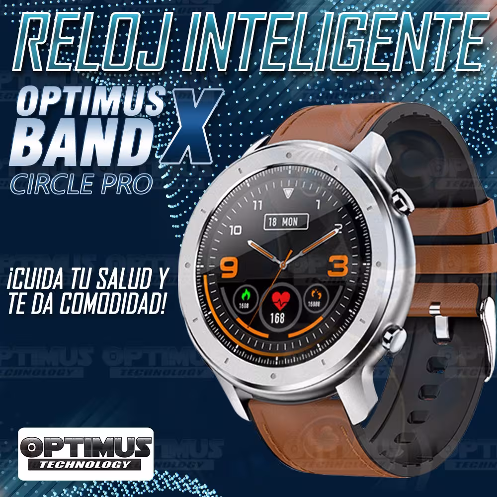 Smartwatch F12 Reloj Inteligente Optimus band X Circle Ritmo Cardiaco Compatible Android IOS | OPTIMUS TECHNOLOGY™ | F12 |