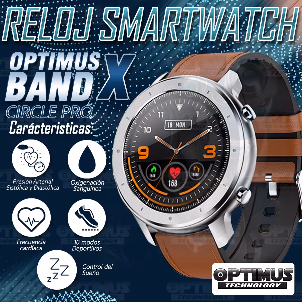 Smartwatch F12 Reloj Inteligente Optimus band X Circle Ritmo Cardiaco Compatible Android IOS | OPTIMUS TECHNOLOGY™ | F12 |
