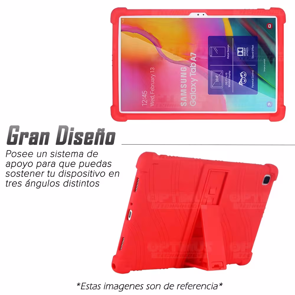 Estuche Case protector de goma Tablet Samsung Galaxy Tab A7 10.4 2020 T500 - T505 Anti golpes con soporte OPTIMUS TECHNOLOGY™ -
