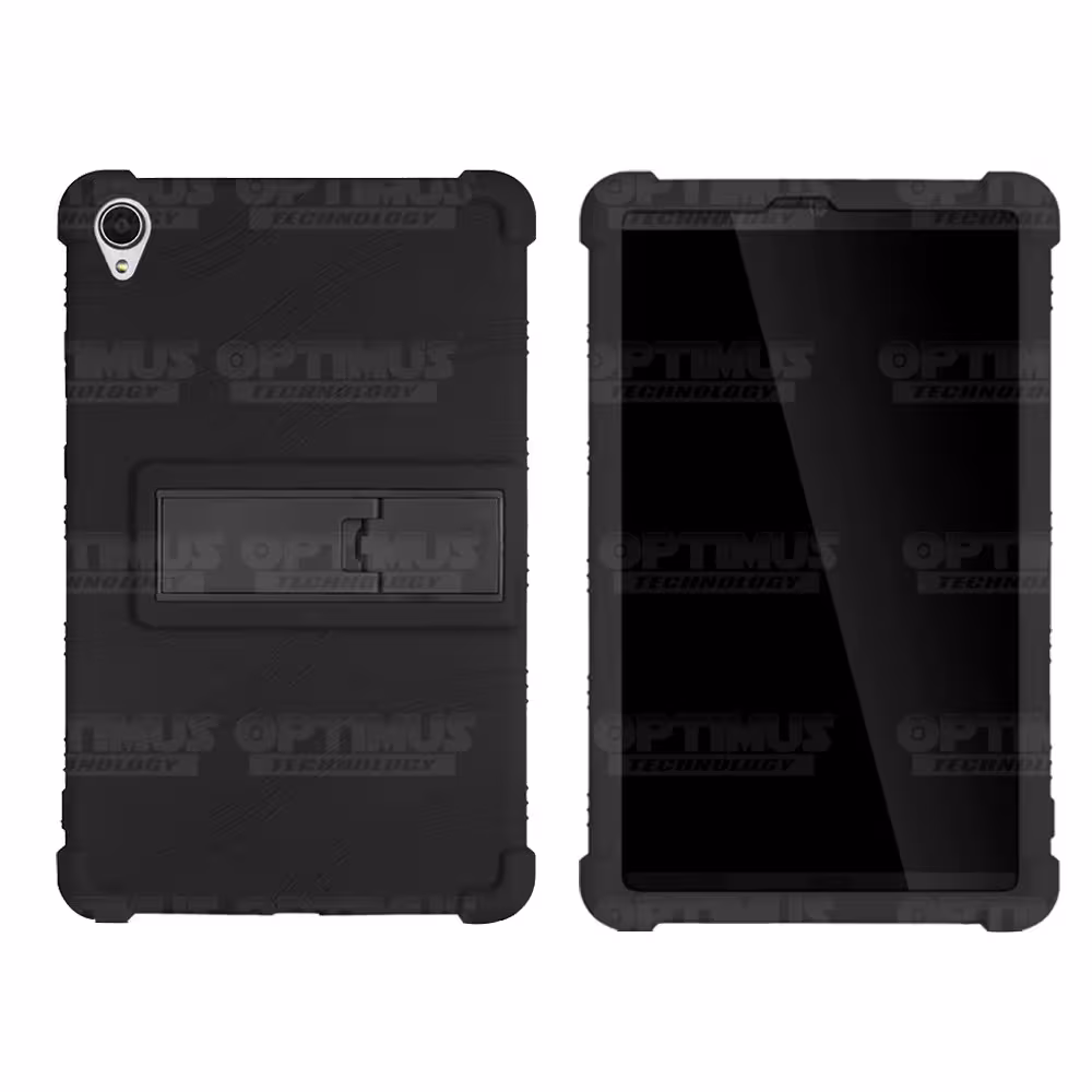 Kit Vidrio templado y Estuche Protector de goma antigolpes con soporte Tablet Lenovo Tab M8 8505x / x8505f OPTIMUS TECHNOLOGY™ -