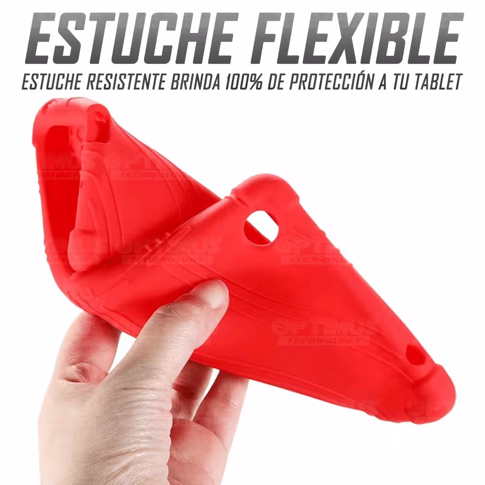 Kit Vidrio templado y Estuche Protector de goma antigolpes Tablet Lenovo M7 7305x | OPTIMUS TECHNOLOGY™ | KT-VTP-EST-GM-LNV-M7 |