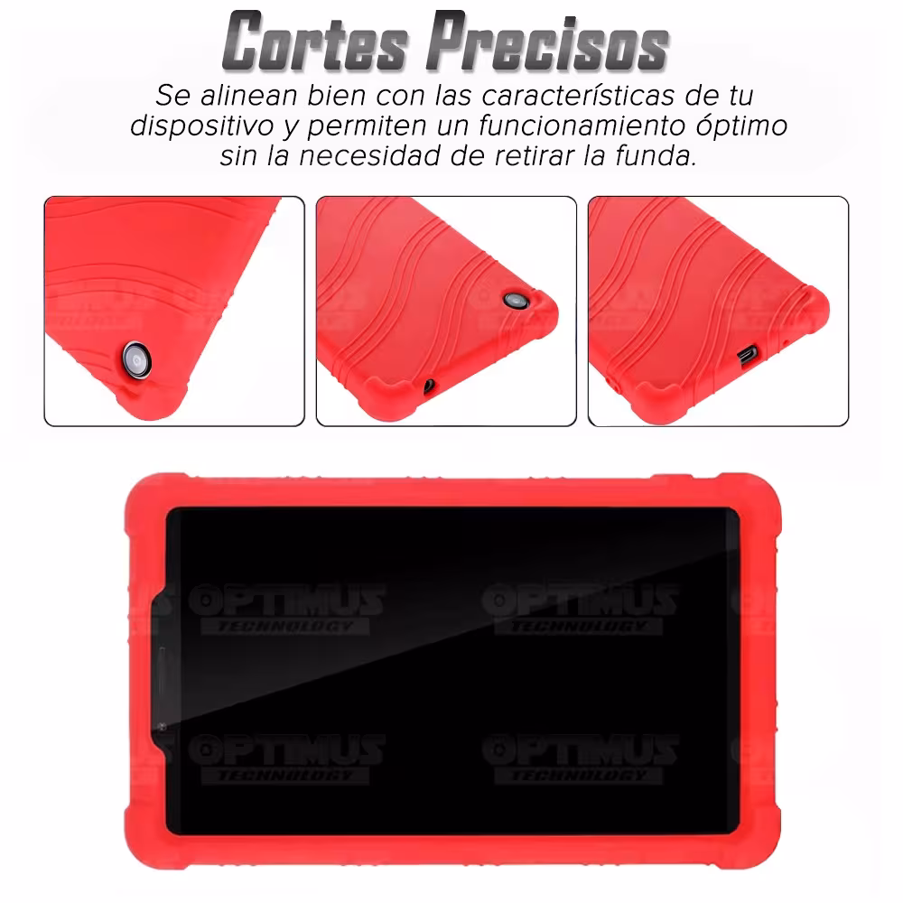 Kit Vidrio templado y Estuche Protector de goma antigolpes Tablet Lenovo M7 7305x | OPTIMUS TECHNOLOGY™ | KT-VTP-EST-GM-LNV-M7 |