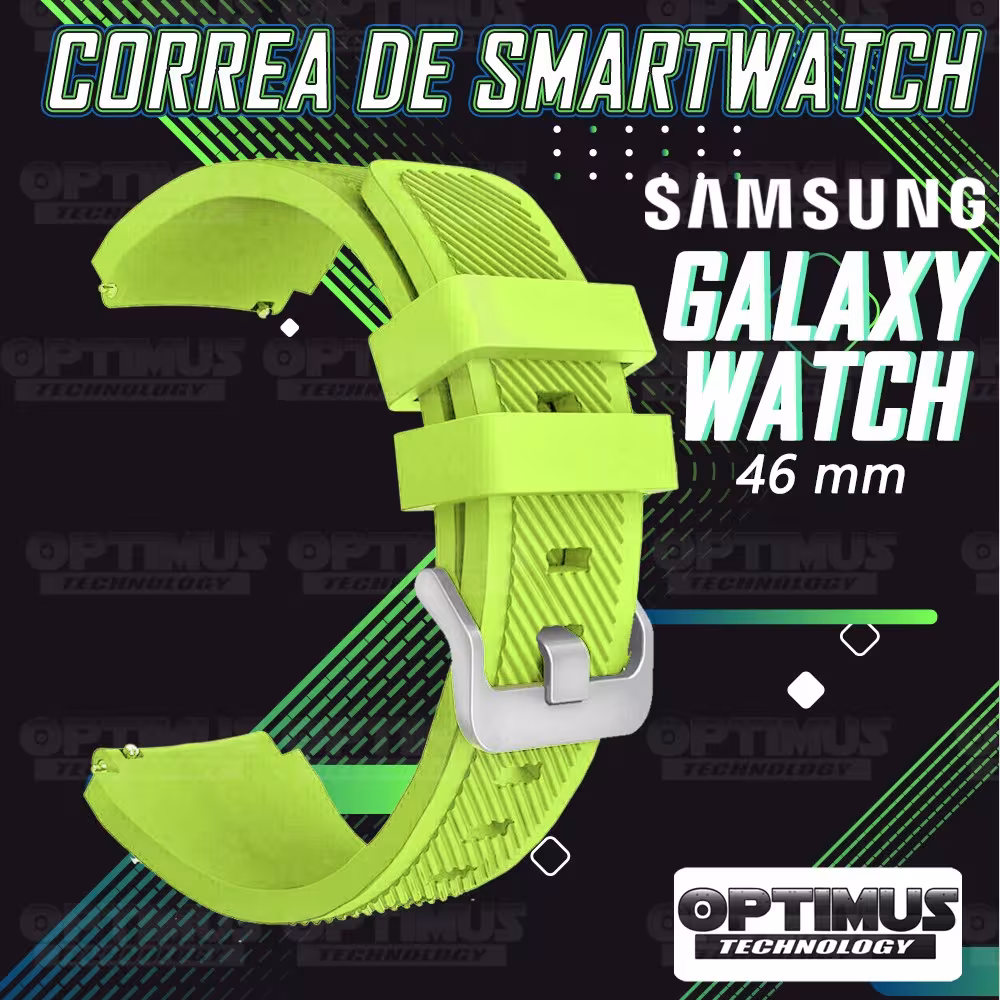Correa Pulso Banda de Goma Rayada reloj Smartwatch Samsung Galaxy Watch 46mm | OPTIMUS TECHNOLOGY™ | CRR-GMRY-GX-WCH-46 |