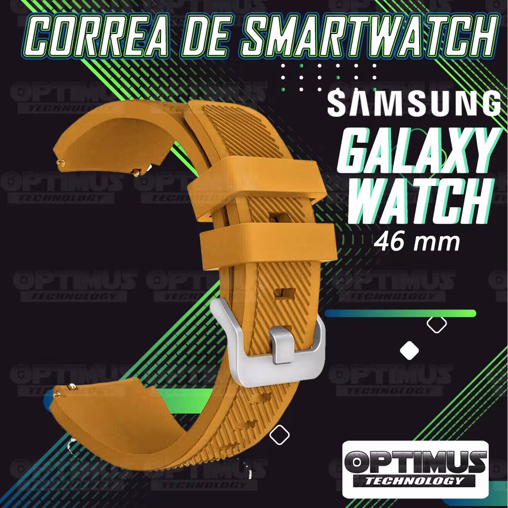 Correa Pulso Banda de Goma Rayada reloj Smartwatch Samsung Galaxy Watch 46mm | OPTIMUS TECHNOLOGY™ | CRR-GMRY-GX-WCH-46 |