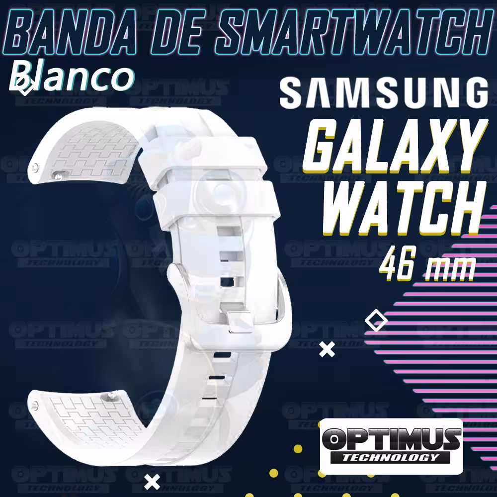 Correa Pulso de Goma 22mm para reloj Smartwatch Samsung Galaxy Watch 46mm | OPTIMUS TECHNOLOGY™ | CRR-GM-GX-WCH-46 |