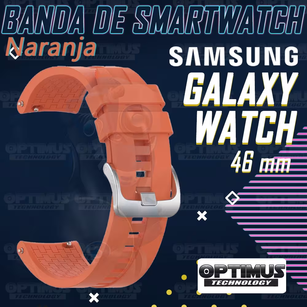 Correa Pulso de Goma 22mm para reloj Smartwatch Samsung Galaxy Watch 46mm | OPTIMUS TECHNOLOGY™ | CRR-GM-GX-WCH-46 |