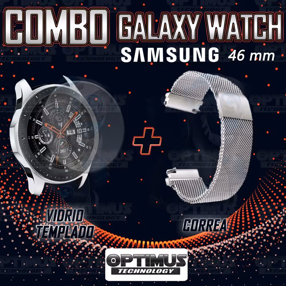 Kit Manilla Pulso Correa Magnética de color Y Vidrio Templado Samsung Galaxy Watch 46mm OPTIMUS TECHNOLOGY™ - 10