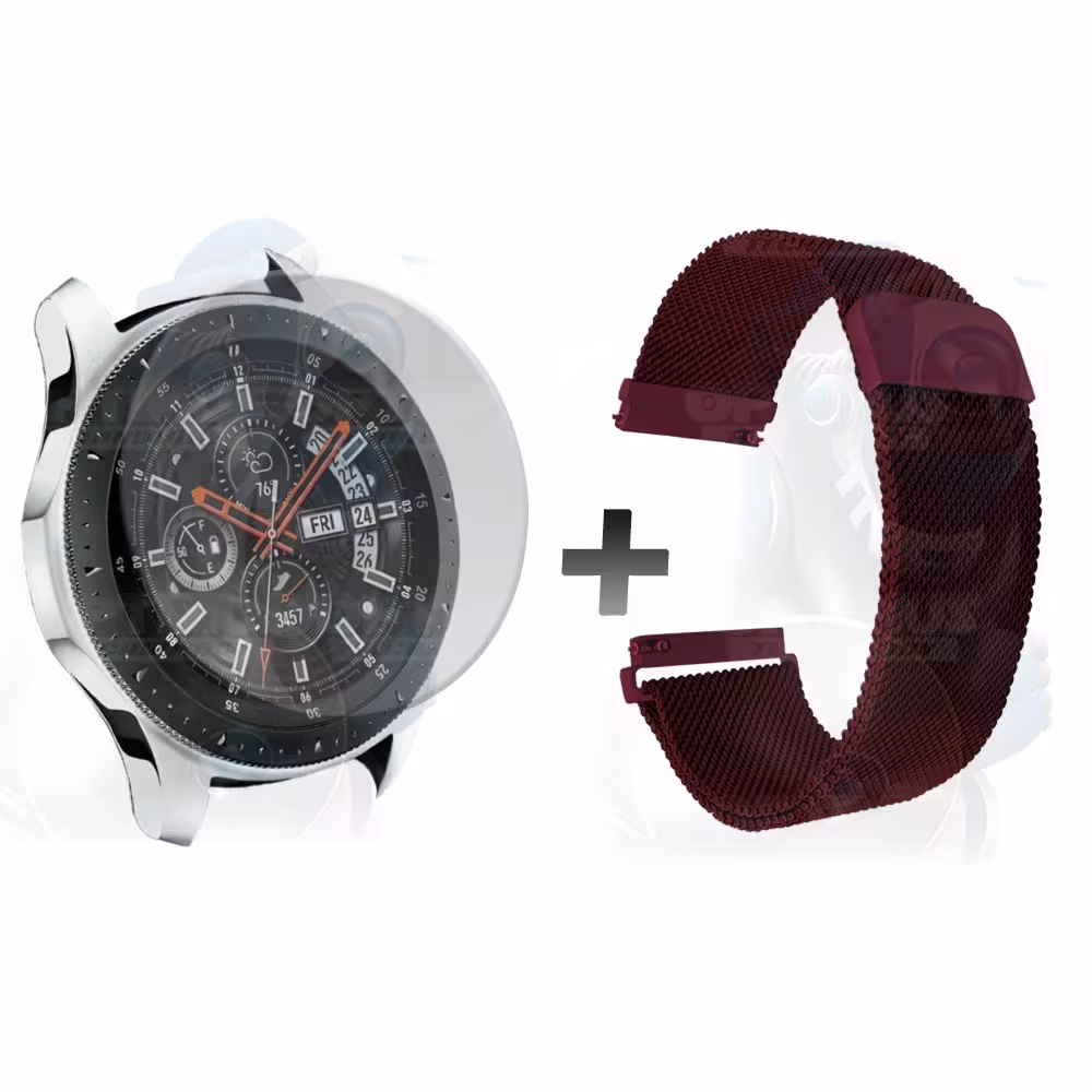 Kit Manilla Pulso Correa Magnética de color Y Vidrio Templado Samsung Galaxy Watch 46mm OPTIMUS TECHNOLOGY™ - 21